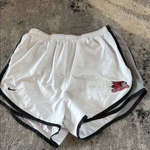 Nike White Athletic Shorts with Logo